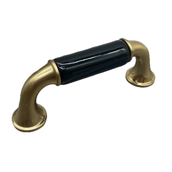 Brainerd Champagne Bronze & Black 3" Ceramic Cabinet Drawer Pull Lot Of 4{79} - Picture 1 of 8